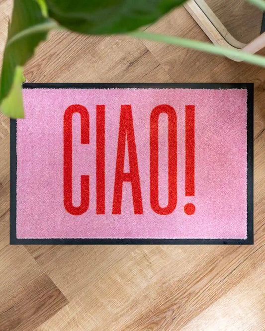 Matacama - Dein Onlineshop für Design Fußmatten - Lustige Fussabtreter - Waschbare Fußabstreifer - Ciao Pink