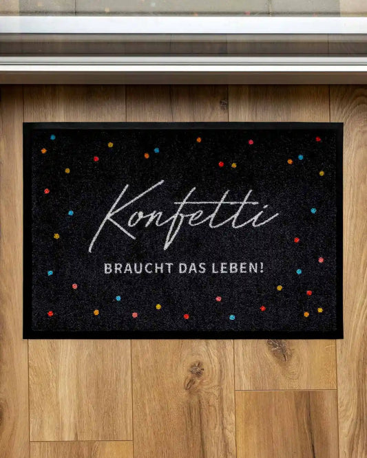 Matacama - Dein Onlineshop für Design Fußmatten - Lustige Fussabtreter - Waschbare Fußabstreifer - Konfetti braucht das Leben