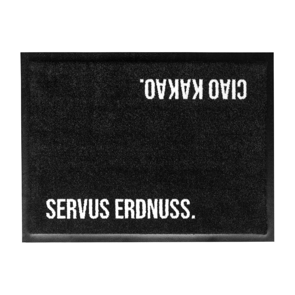Matacama - Personalisierte Fussabtreter und Fussabstreifer - Lustiges Fussmatten Designs - Servus Erdnuss, Ciao Kakao