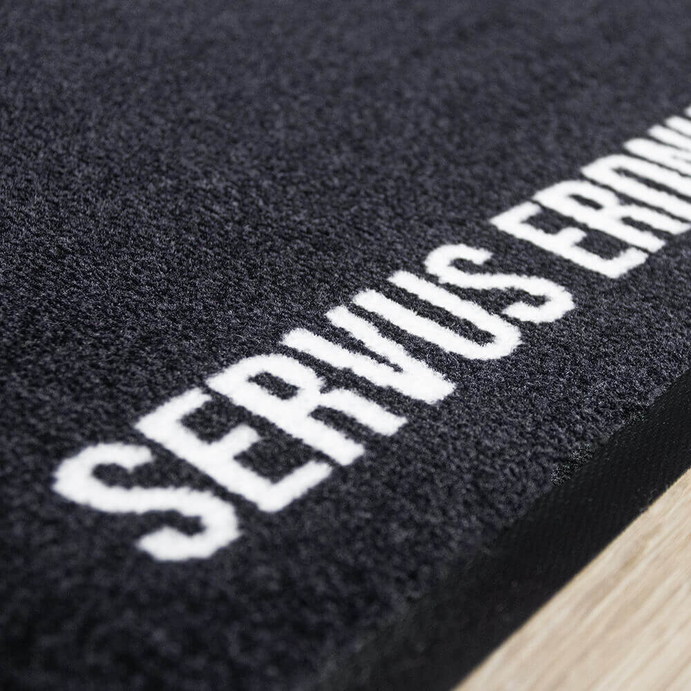 Matacama - Personalisierte Fussabtreter und Fussabstreifer - Lustiges Fussmatten Designs - Servus Erdnuss, Ciao Kakao
