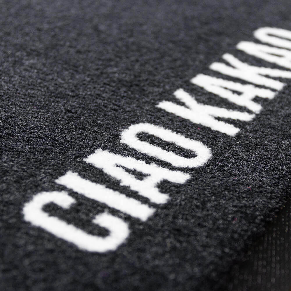 Matacama - Personalisierte Fussabtreter und Fussabstreifer - Lustiges Fussmatten Designs - Servus Erdnuss, Ciao Kakao