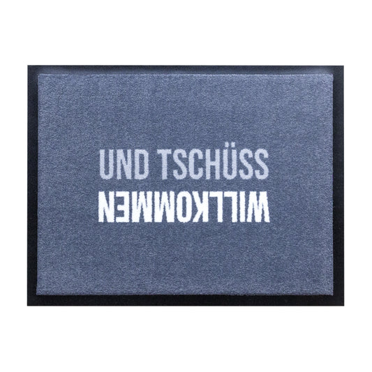 Matacama - Personalisierte Fussabtreter und Fussabstreifer - Lustiges Fussmatten Designs - Willkommen und Tschüss