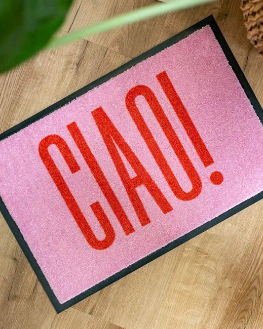Matacama - Dein Onlineshop für Design Fußmatten - Lustige Fussabtreter - Waschbare Fußabstreifer - Ciao Pink