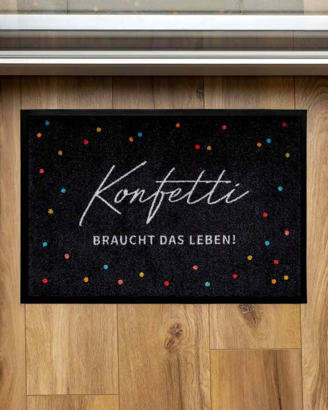 Matacama - Dein Onlineshop für Design Fußmatten - Lustige Fussabtreter - Waschbare Fußabstreifer - Konfetti braucht das Leben