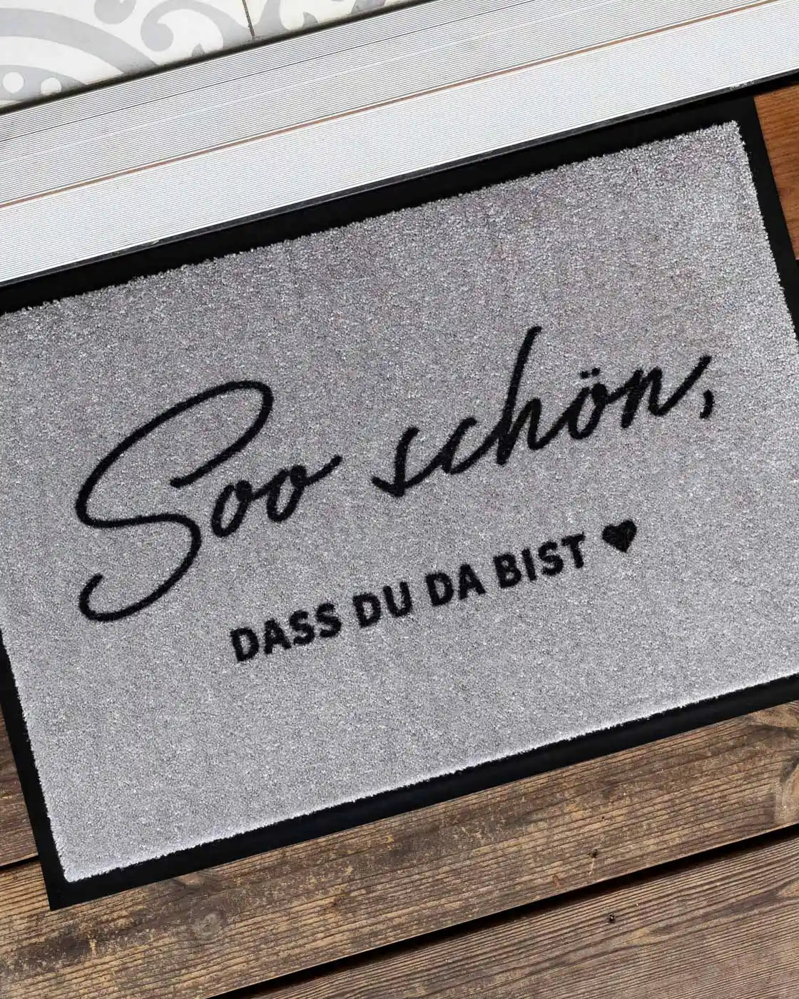 Matacama - Dein Onlineshop für Design Fußmatten - Lustige Fussabtreter - Waschbare Fußabstreifer - Soo schön, dass du da bist